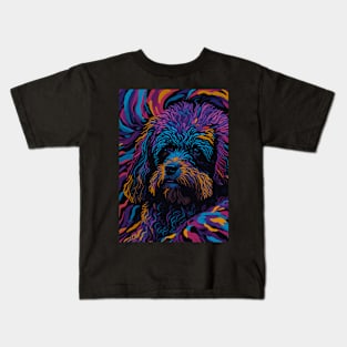 Abstract Poodle art Kids T-Shirt